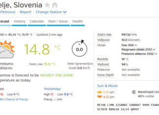 Vreme, vremenska napoved za 10 dni Vreme, vremenska napoved za 10 dni
