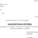 Nadzorstvena pritožba v postopku o prekršku Nadzorstvena pritožba v postopku o prekršku