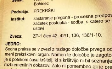 Procesna predpostavka za začetek postopka o prekršku Procesna predpostavka za začetek postopka o prekršku