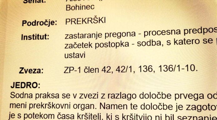 Procesna predpostavka za začetek postopka o prekršku Procesna predpostavka za začetek postopka o prekršku